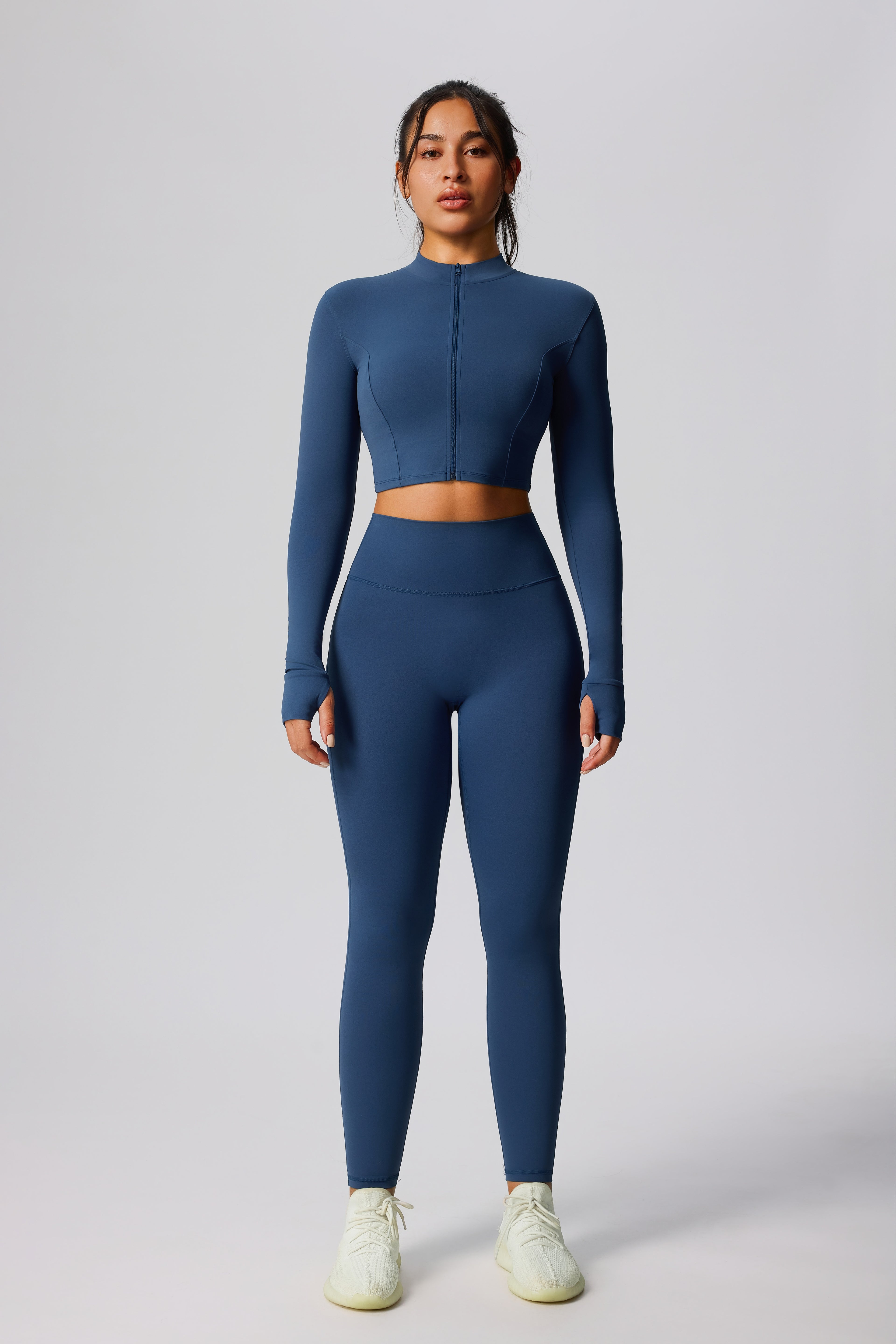 UPF50+ Zip-up Yoga Crop Jacket